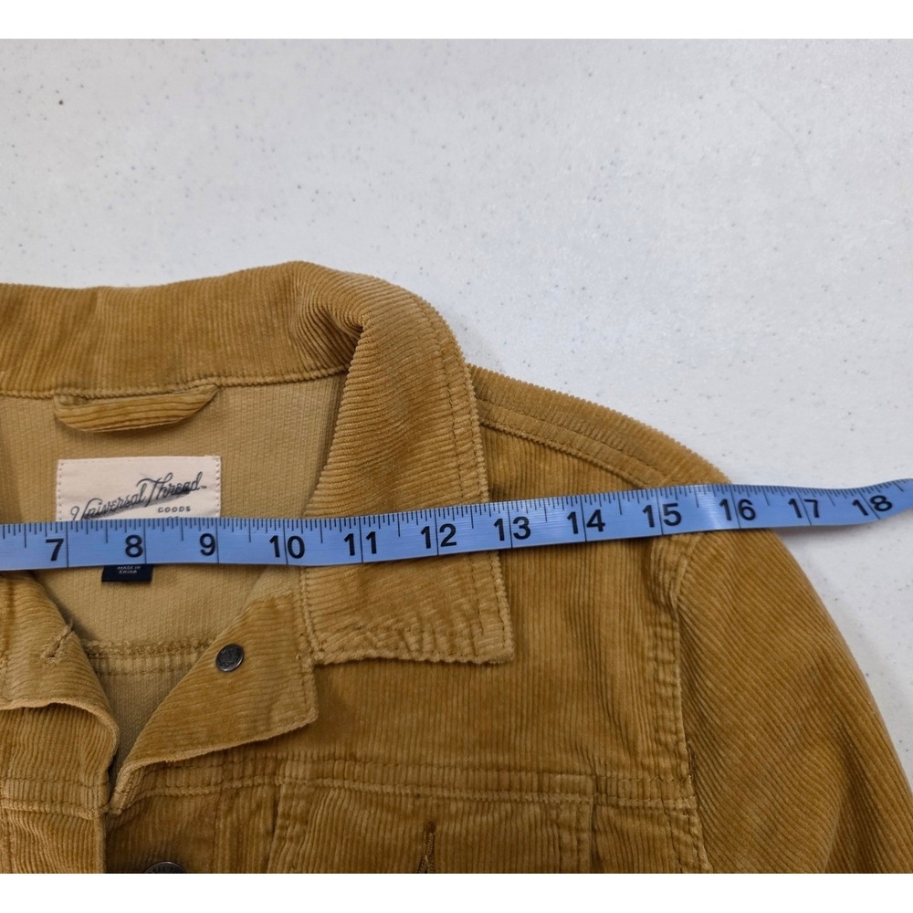 Universal Thread Womens Mustard Tan Corduroy Trucker Jacket Small Button Front - Picture 6 of 9